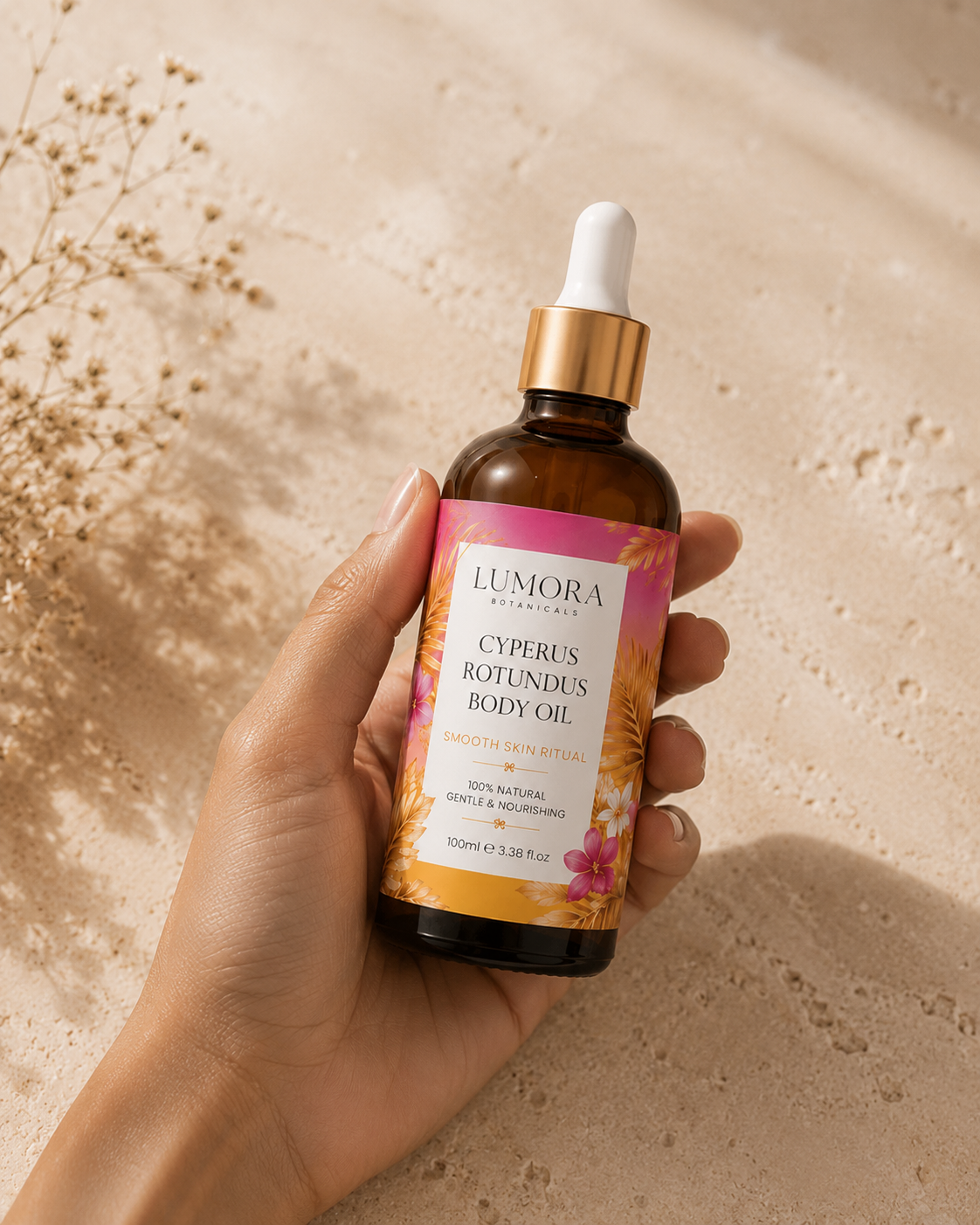 Reduza Visivelmente o Crescimento do Pelo Facial no Queixo, Lábio Superior e Pescoço — Impulsionado Naturalmente pela Cyperus Rotundus.