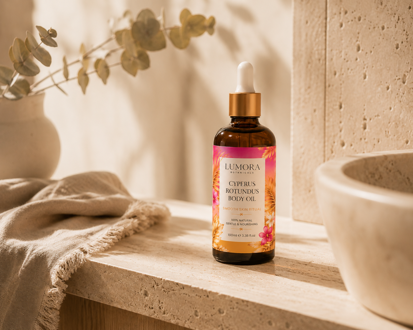 Reduza Visivelmente o Crescimento do Pelo Facial no Queixo, Lábio Superior e Pescoço — Impulsionado Naturalmente pela Cyperus Rotundus.